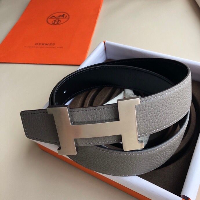 Hermes Togo leather Reversible leather belt 38mm