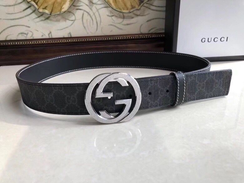 Gucci Men s PVC GG stainless steel metal buckle 38mm belt