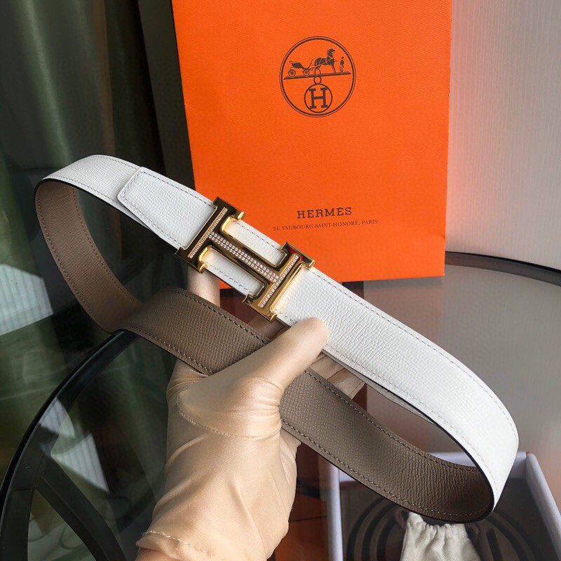 Hermes Stainless steel buckle & Reversible belt 32mm