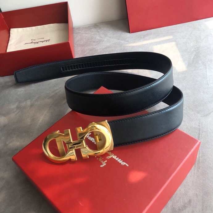 Ferragamo Men s 3.5cm Reversible Leather Belt with Classic Automatic Buckle