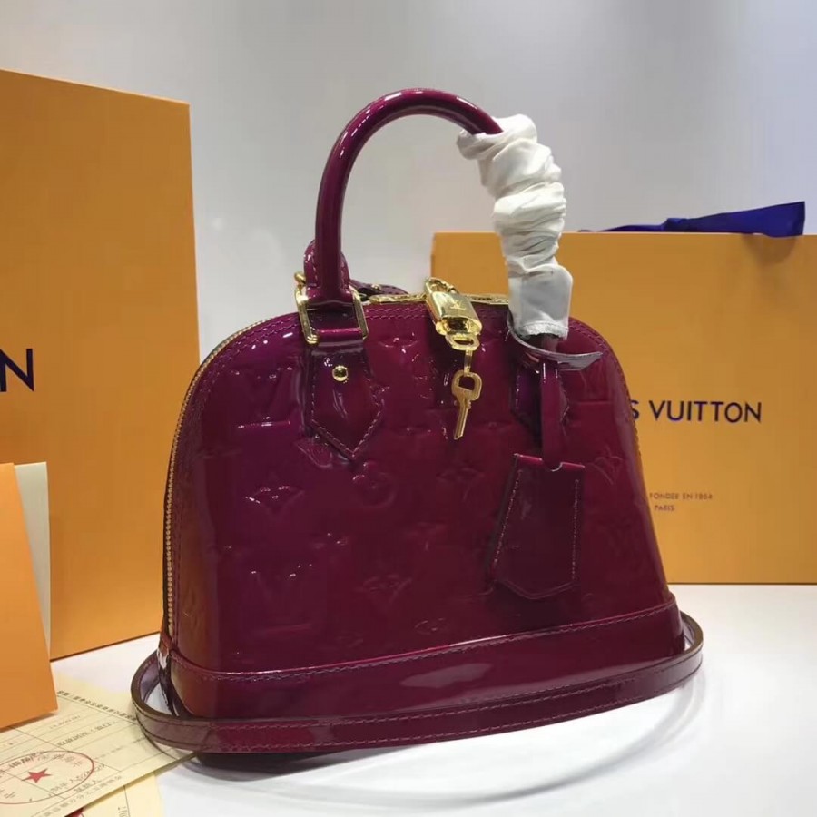Louis Vuitton Monogram Vernis Alma BB M50415