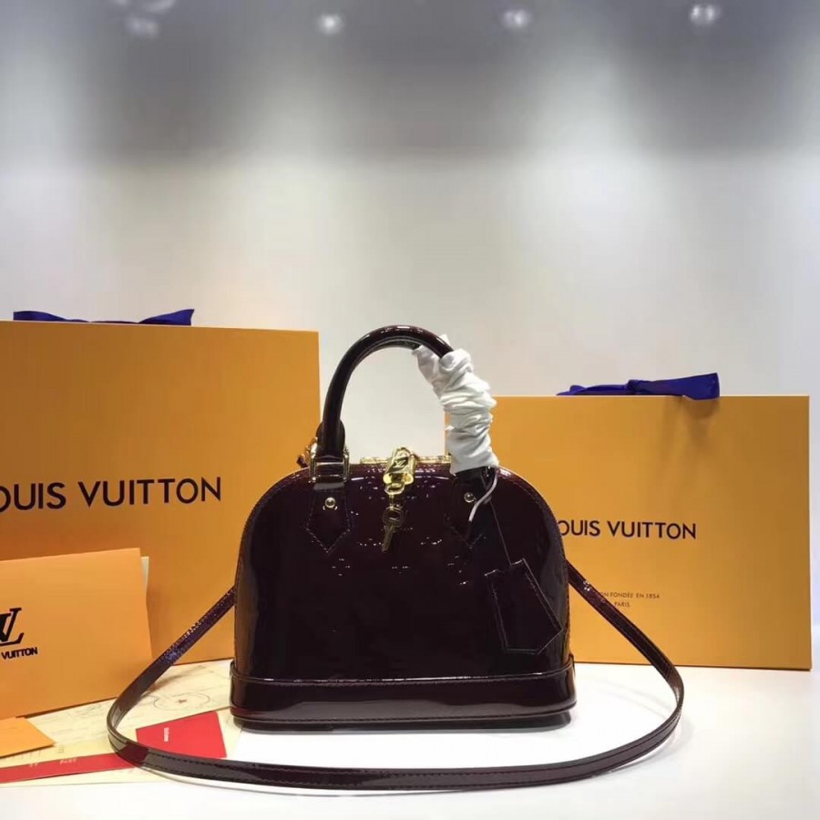 Louis Vuitton Monogram Vernis Alma BB M50415