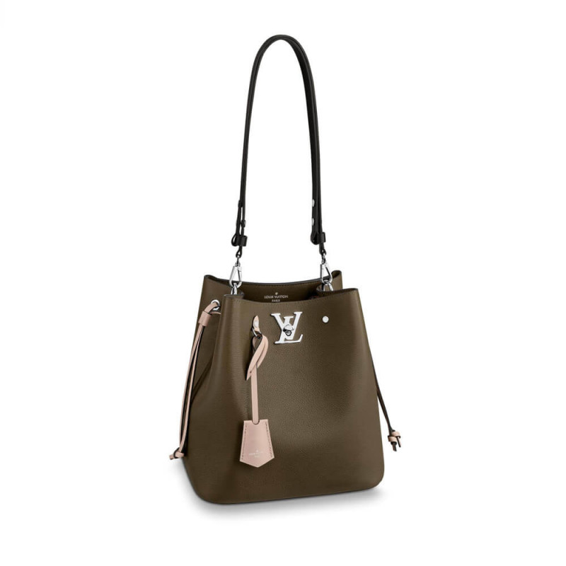 Louis Vuitton Calfskin Leather Lockme Bucket M55439