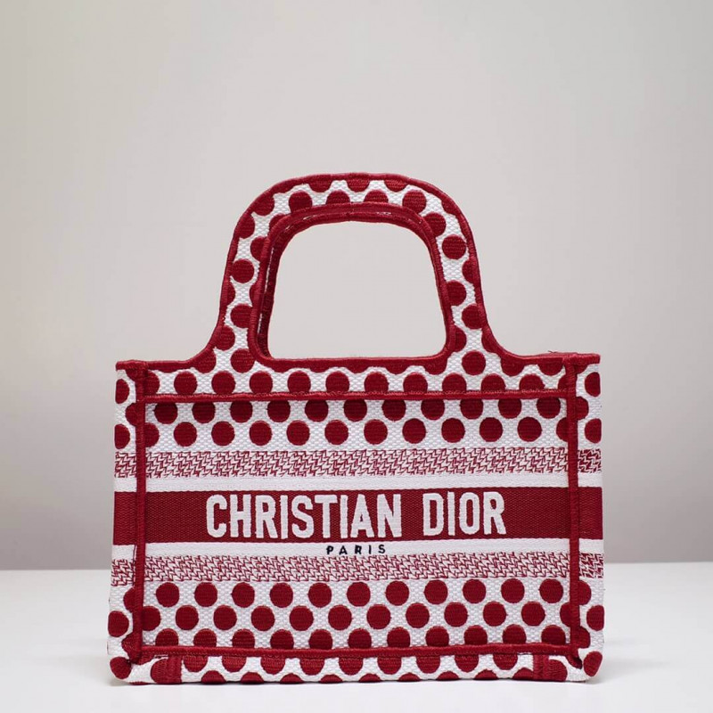 Dior Polkadot Dioramour Mini Book Tote Bag S5475