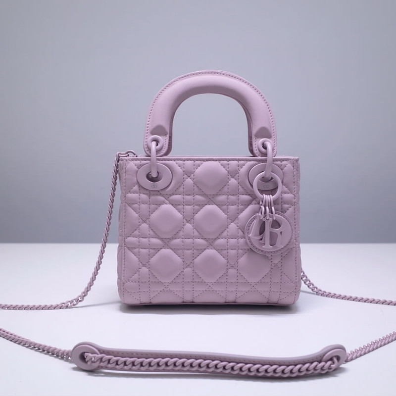 Dior Mini Lady Dior Bag in Ultramatte Cannage Calfskin M0505