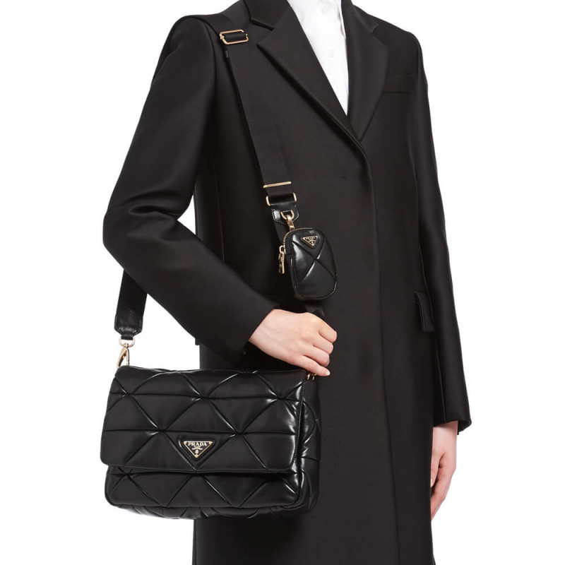 Prada System Lambskin Leather Patchwork Bag 1BD291