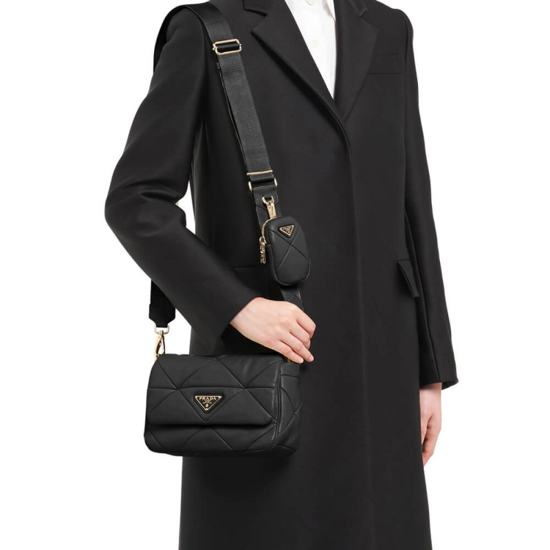 Prada System Lambskin Leather Patchwork Bag 1BD292