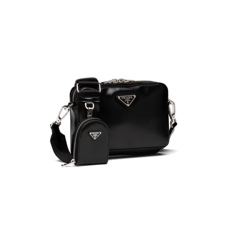 Prada Brushed Leather Shoulder Bag 1BH180