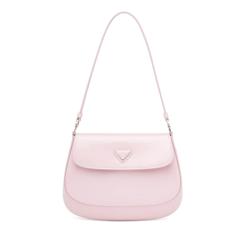 Prada Cleo Brushed Leather Shoulder Bag With Flap 1BD311