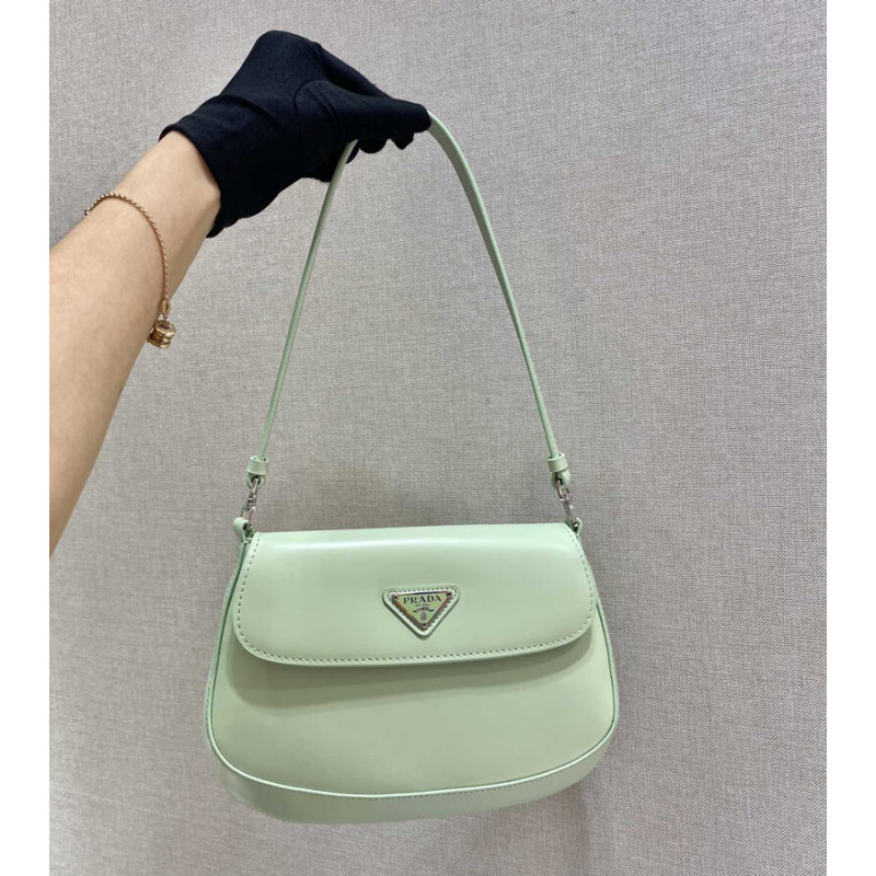 Prada Cleo Brushed Leather Shoulder Bag With Flap 1BD311