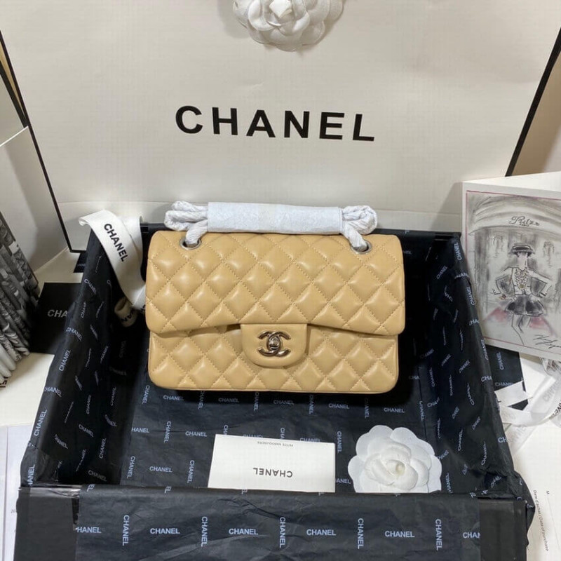 Chanel Small Classic Double Flap Bag A01113 in Lambskin