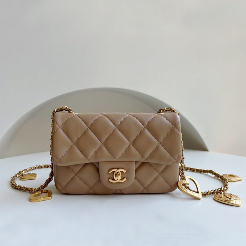 Chanel Mini Flap Bag 20cm Heart Chain AS3457