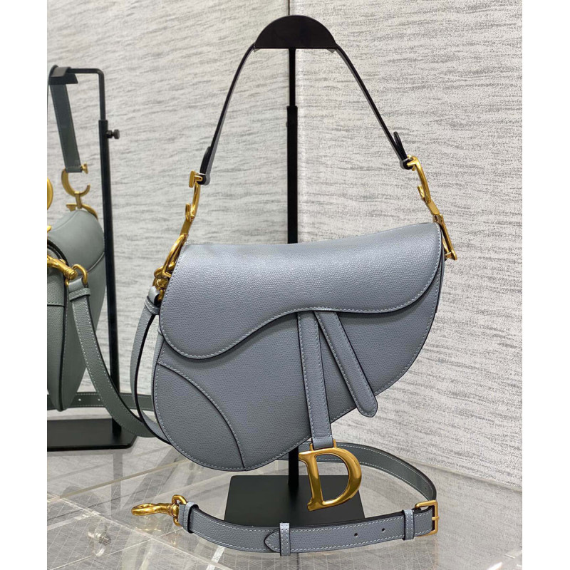Dior Saddle Bag with Strap Grained Calfskin M0455