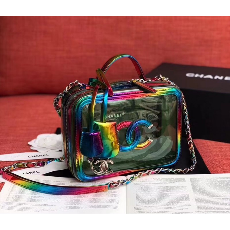 Chanel Vanity Case In Multicolour PVC A93343