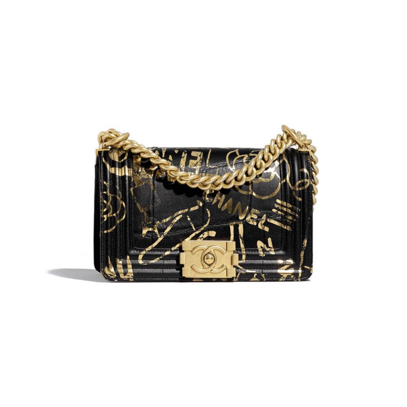 Chanel Small Boy Chanel Handbag A67085 Gold
