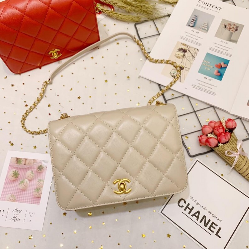 Chanel Calf Leather Single Flap Bag AS8869