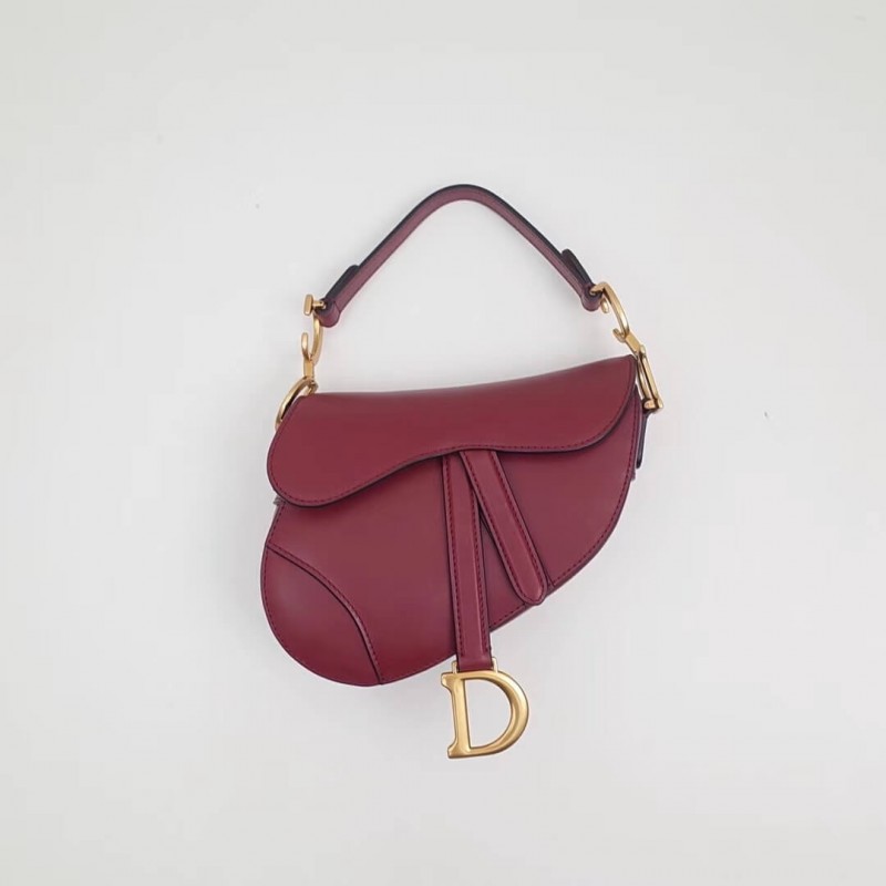 Christian Dior Smooth Calfskin Mini Saddle Bag M0447