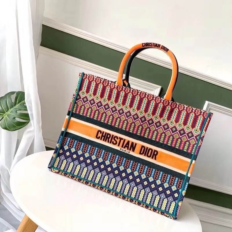 Christian Dior Book Tote Bag M1286 Orange