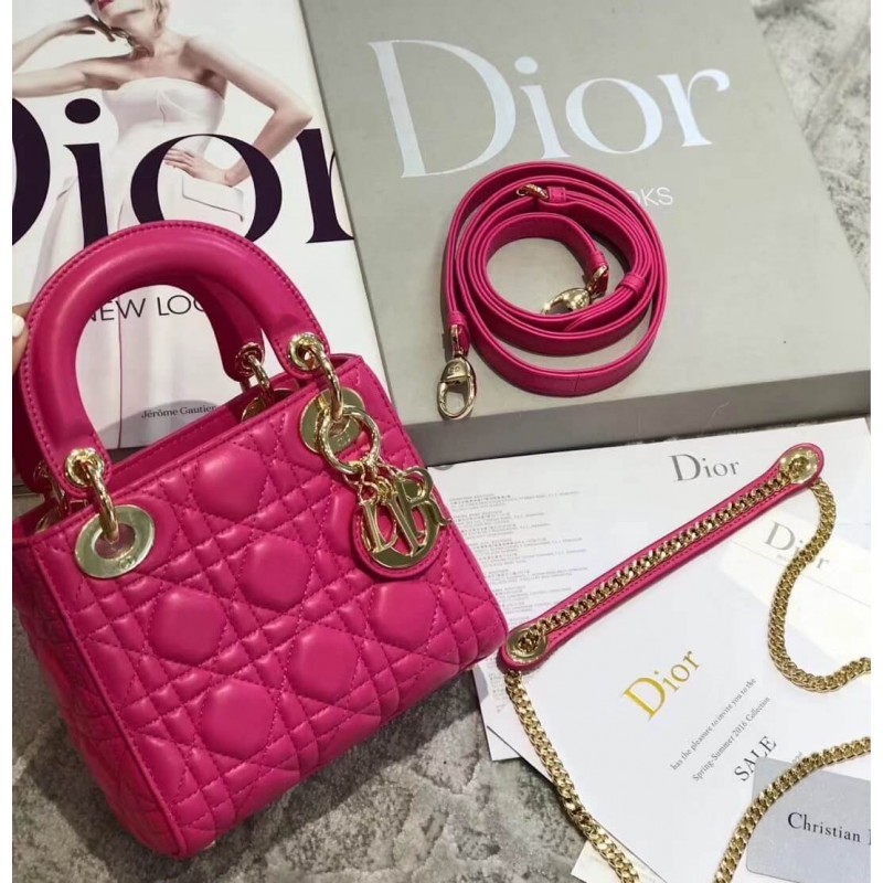 Christian Dior Lambskin Mini Lady Dior Bag 44500