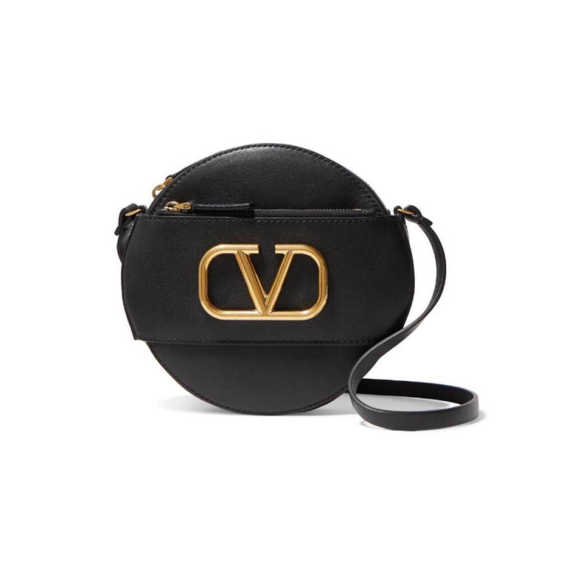 Valentino 'VLOGO' Leather Round Crossbody Bag A0088