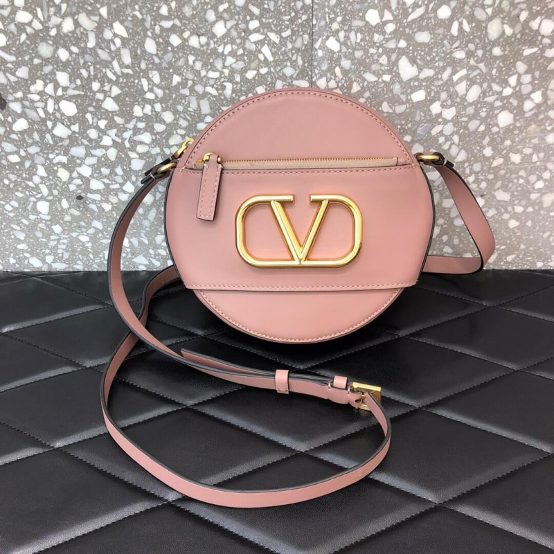Valentino 'VLOGO' Leather Round Crossbody Bag A0088
