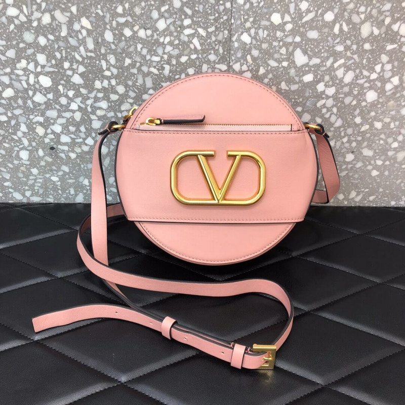 Valentino 'VLOGO' Leather Round Crossbody Bag A0088