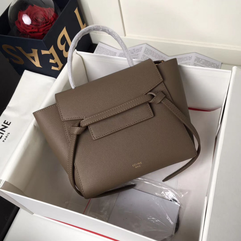 Celine Micro Belt Bag In Grained Calfskin 189153 Dune