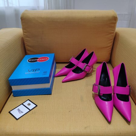 Balenciaga Metal buckle leather high heels 10cm or 5.5cm 320