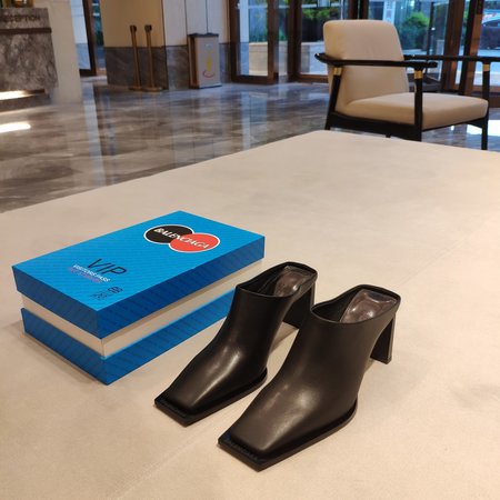 Balenciaga 8cm heel crocodile pattern leather women s shoes