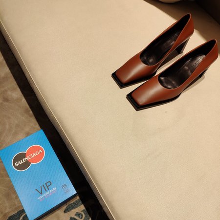 Balenciaga 8cm heel crocodile pattern leather women s shoes