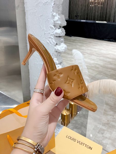 Louis Vuitton Calfskin high heel sandals