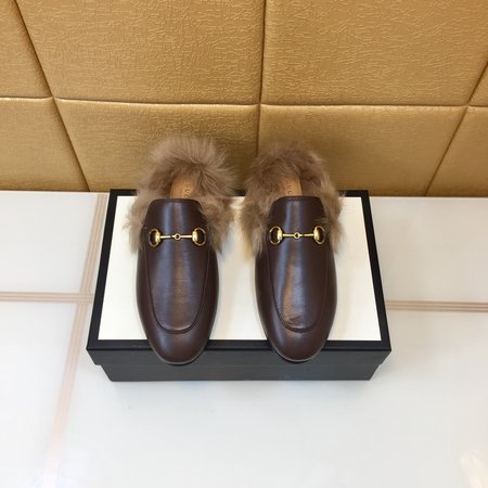 Gucci Classic horsebit wool slippers