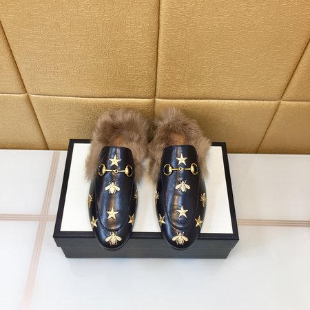 Gucci Classic horsebit wool slippers