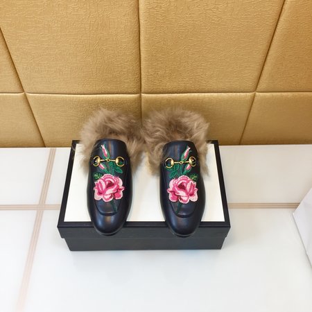 Gucci Classic horsebit wool slippers