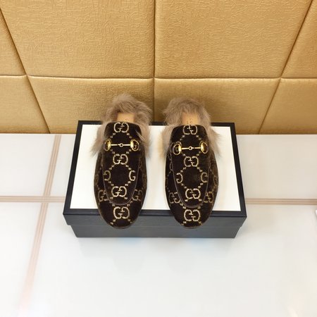 Gucci Classic horsebit wool slippers