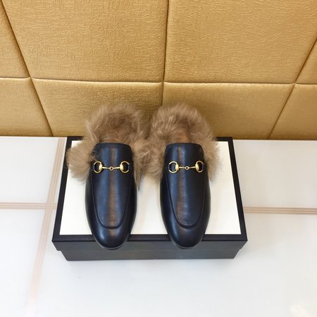Gucci Classic horsebit wool slippers
