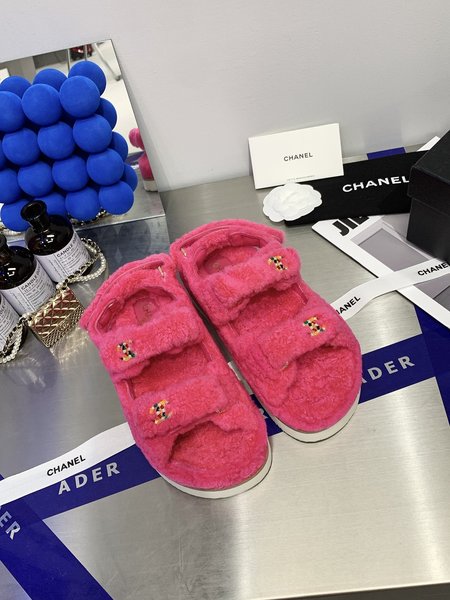 Chanel Sheep curl sandals