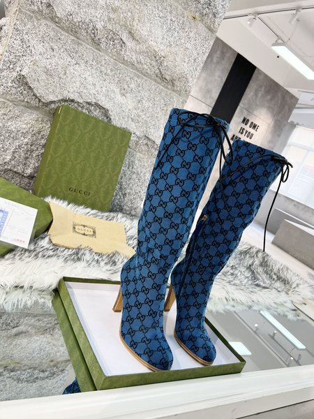 Gucci canvas boots