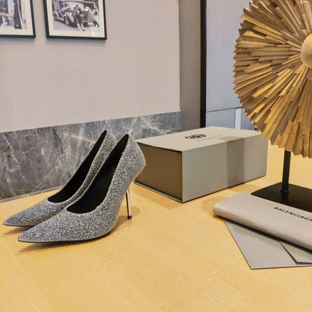 Balenciaga BB cowhide women s shoes with sheepskin lining high heel: 10cm