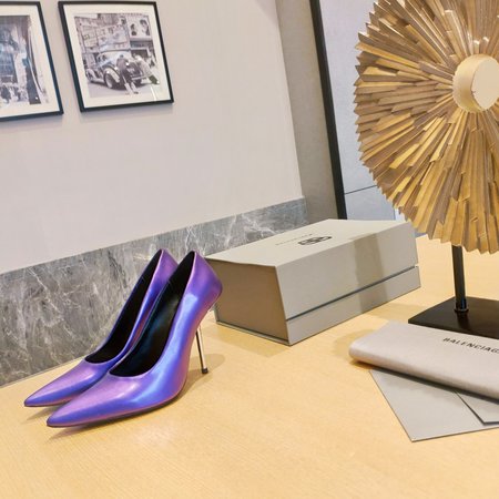 Balenciaga BB cowhide women s shoes with sheepskin lining high heel: 10cm