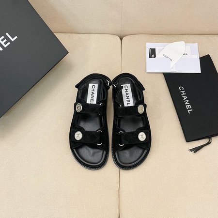 Chanel Velcro Beach Sandals