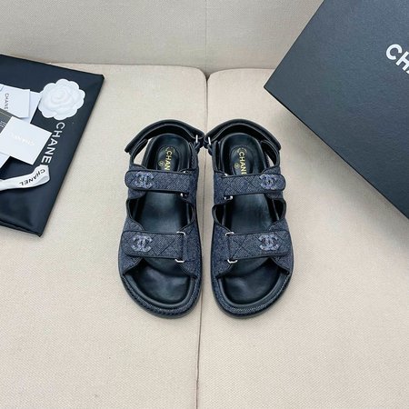 Chanel Velcro Beach Sandals