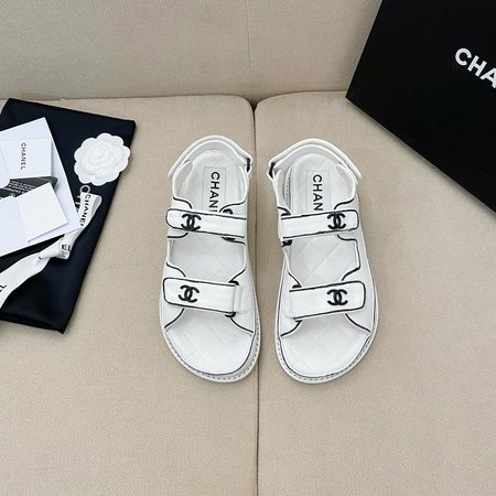 Chanel Velcro Beach Sandals