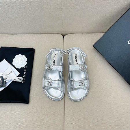 Chanel Velcro Beach Sandals