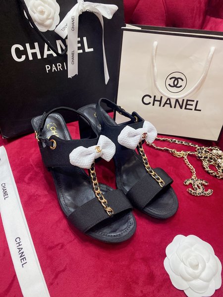 Chanel color block sandals