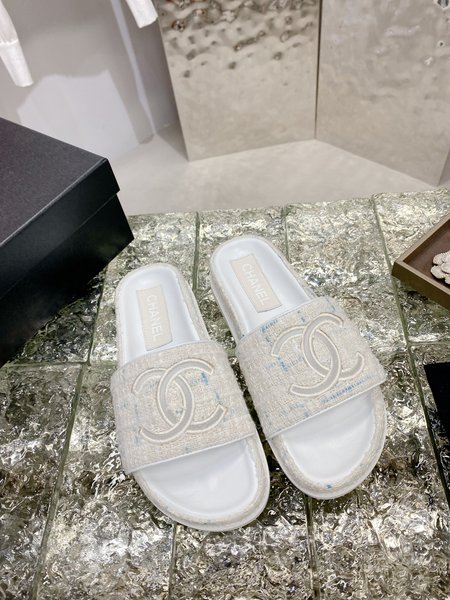 Chanel Wool slippers thick woolen weave