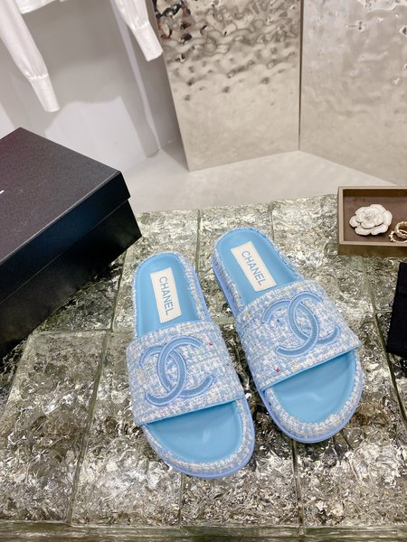 Chanel Wool slippers thick woolen weave