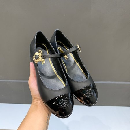 Chanel Mary Jane Sunflower Buckle Women s Shoes