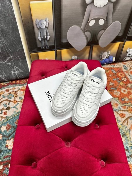 Celine Color block sneakers thick sole white height increasing shoes