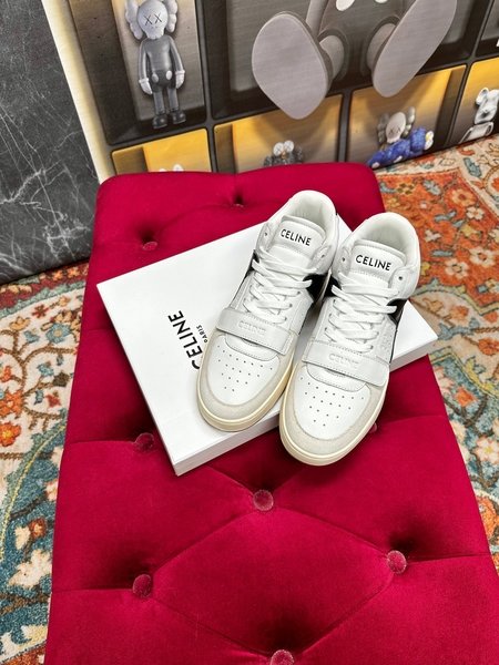 Celine color block white sneakers